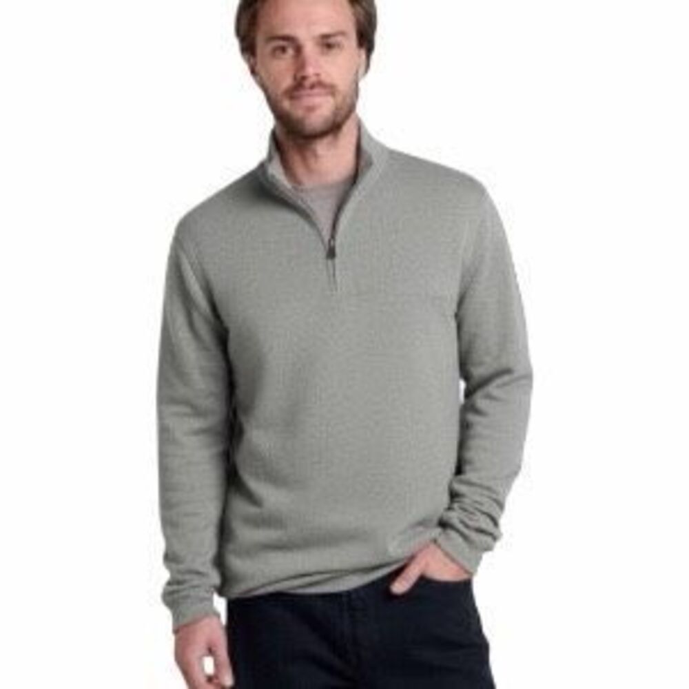 HORNY TOAD TOAD&CO TOAD & CO Men’s Gray Quarter Zip Pullover Sweater Large